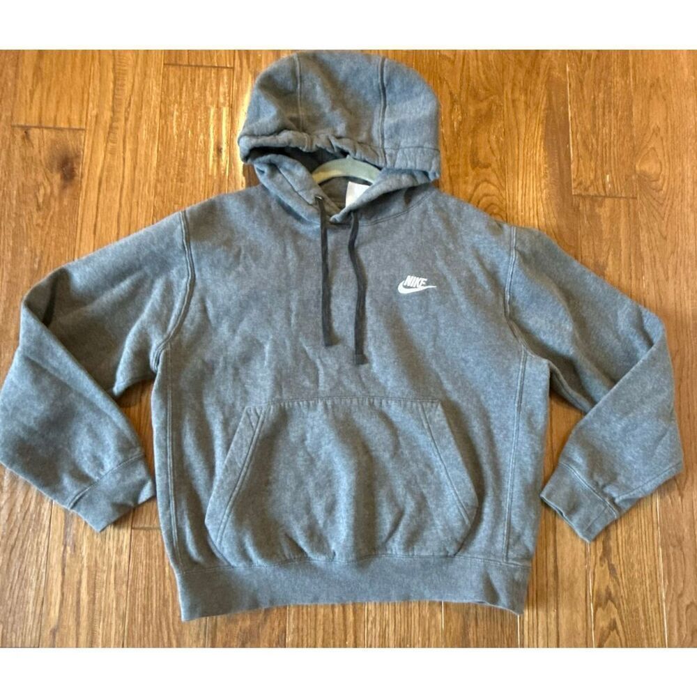 Nike fleece hoodie pullover dark grey size small - Picture 3 of 12